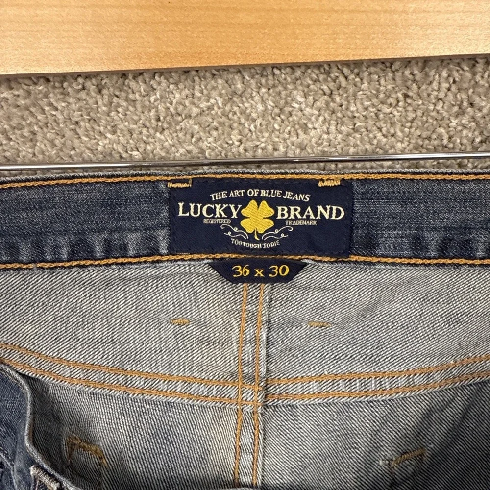 Lucky Brand‎ Mens Blue Straight Leg Denim Jeans 36x30 Medium Wash Classic Fit